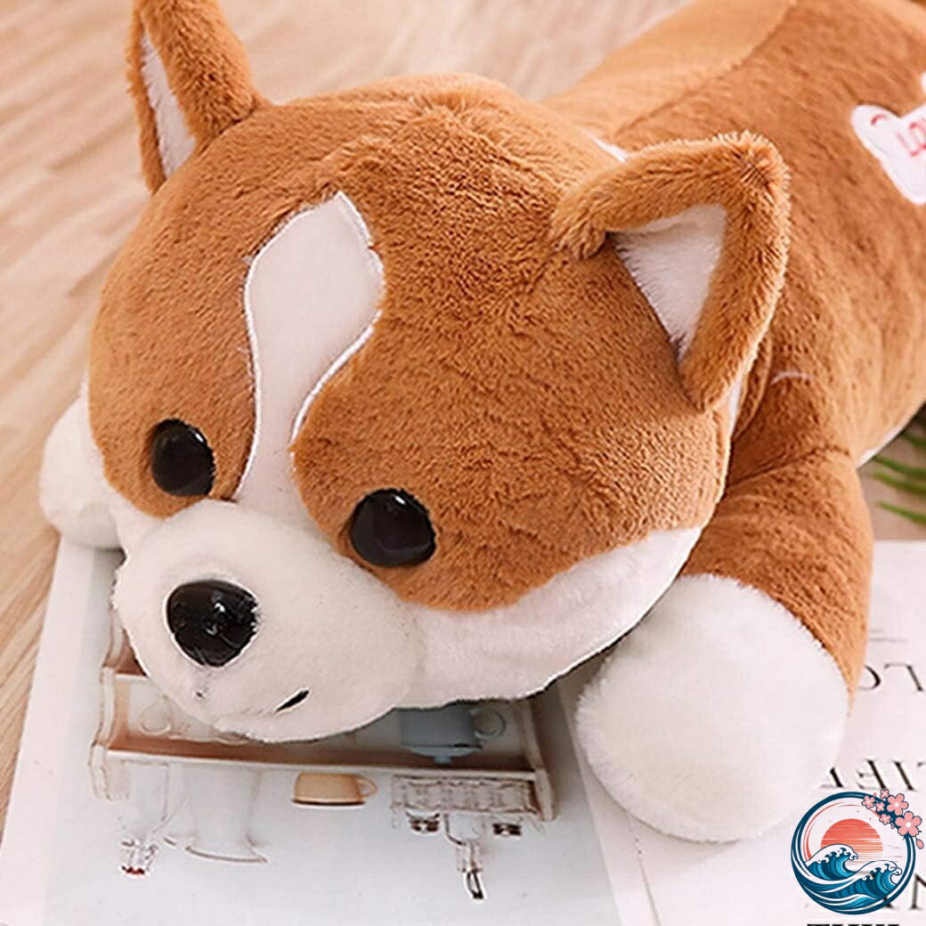 犬 ぬいぐるみ 抱き枕 かわいい いぬ縫いぐるみ ブラウン ふわふわ 大きい 友達/彼氏/彼女へ お誕生日/お卒業のプレゼント 60cm 背もたれ 添い寝枕 ボディーピロー ふわふわ キャラクタークッ