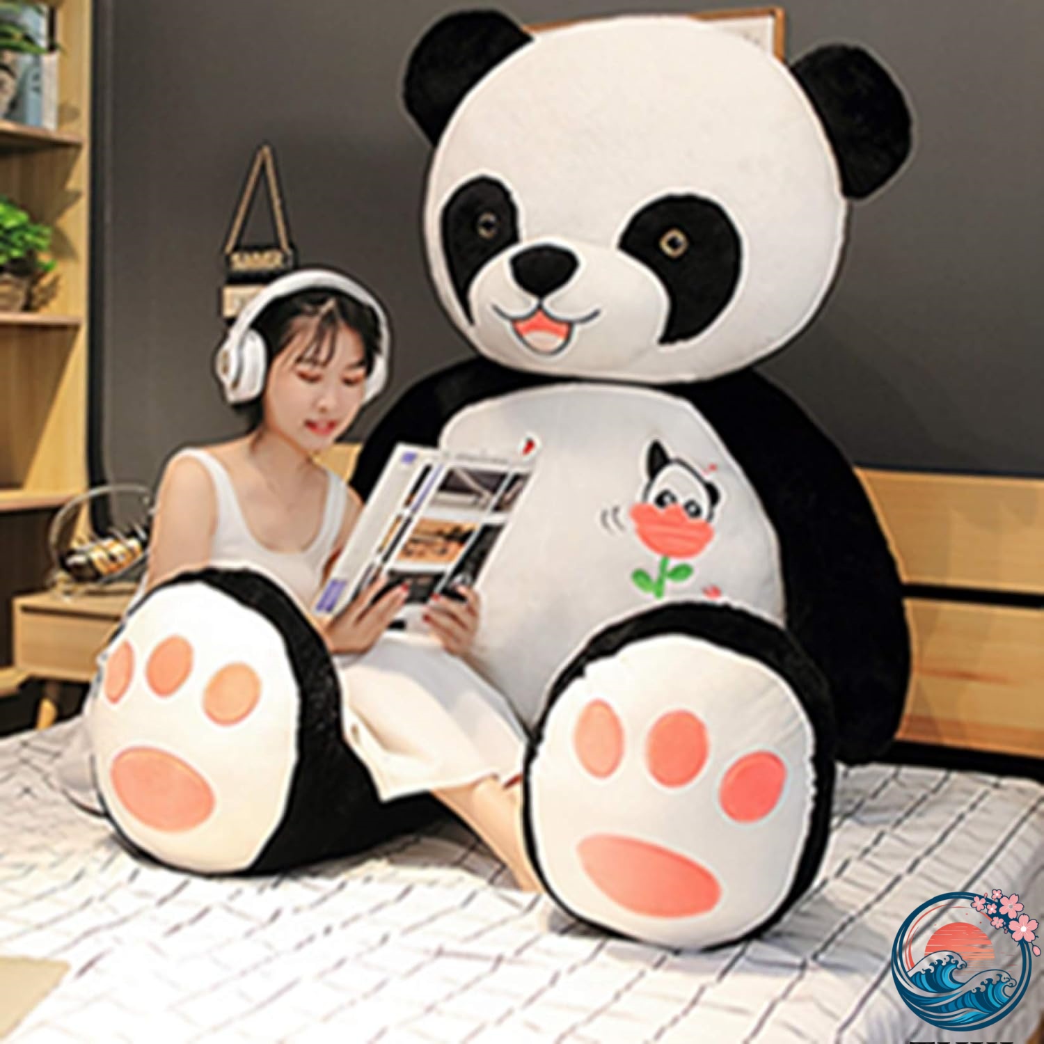 パンダ添い寝枕 200cm ぬいぐるみ リアル パンダ抱き枕 かわいい 特大 巨大ぬいぐるみ 横向き寝 ふわふわ もこもこ カラー 柔らかい 癒し 萌え萌え 彼女彼氏へ ギフト 洗える 置物 インテリ