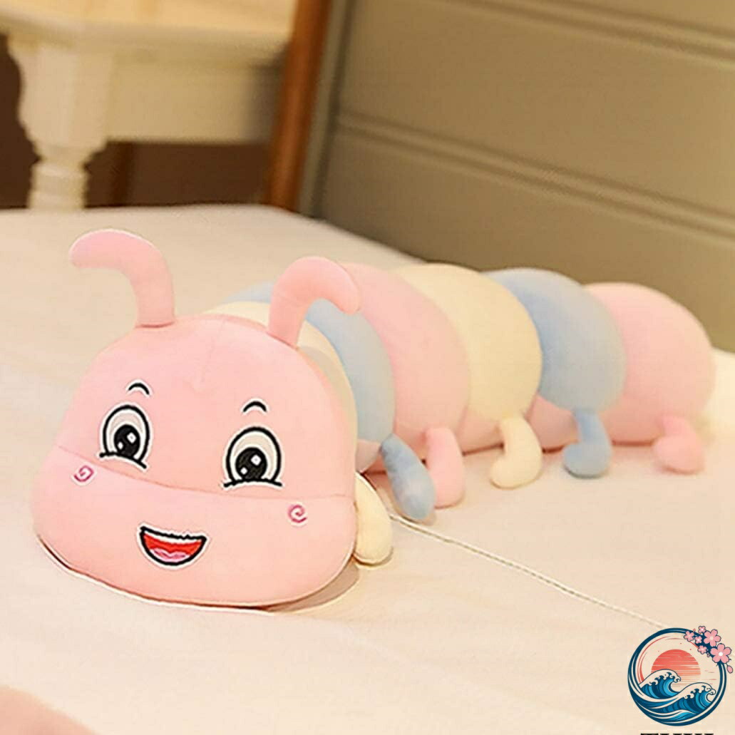 けむし抱きまくら 可愛い 抱き 枕 クッション カラー 気持ちいい グッズ ボディーピロー 150cm 抱き枕 多機能 横向き寝 洗える 癒し系 デスク/腰枕 足枕 プレゼント かわいい ふわふわ ク