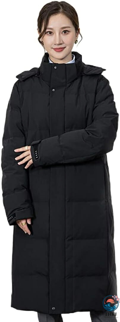 【全品5%ポイント】ダウンコート メンズ ロング ベンチコート レディース フード付き ロングコートホワイトダックダウン入り 暖かい 防寒 防風 厚め 男女兼用 おしゃれ 耐久性 秋冬 通勤 通学 アウトドア コート S|TR online store