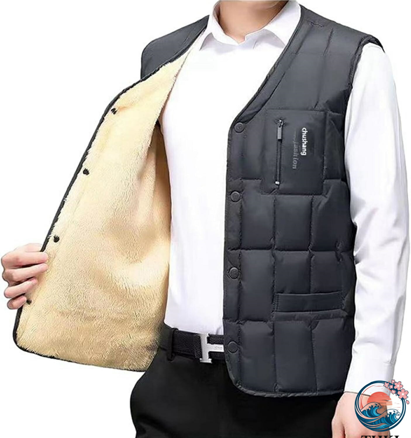 【全品5%尖んがり】裏ボアより良い メンズ ダウンコットンベスト 中綿入り口・入口 はだ着 袖なし ベスト 重ね着 冬服 朦朦たる 防風 保温 防寒 あったかい Vのど首 心地好い 商行為 馬鹿でかい大いさ アウトドア 中老いらく
