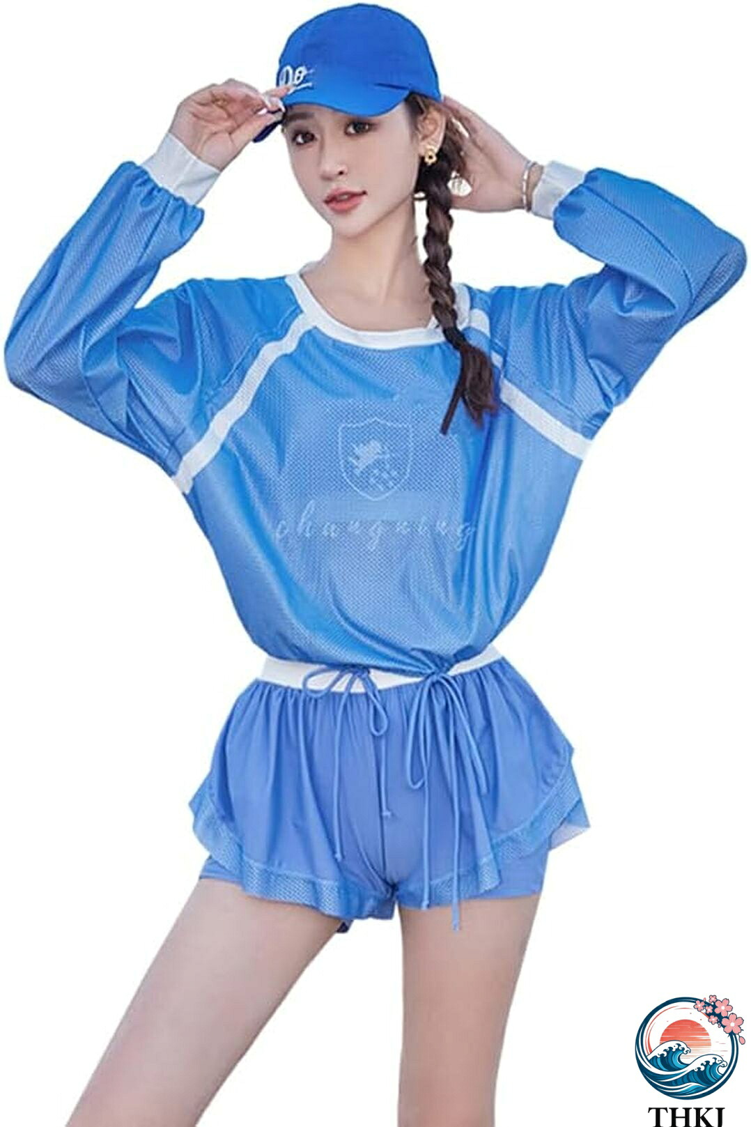 水着 レディース タンキニ３点セット 体型カバー セパレート ラッシュガード ブラ ショートパンツ メッシュ パット付き 中学生 フィットネス水着 UVカット おしゃれ 夏 ラッシュガード かわいい