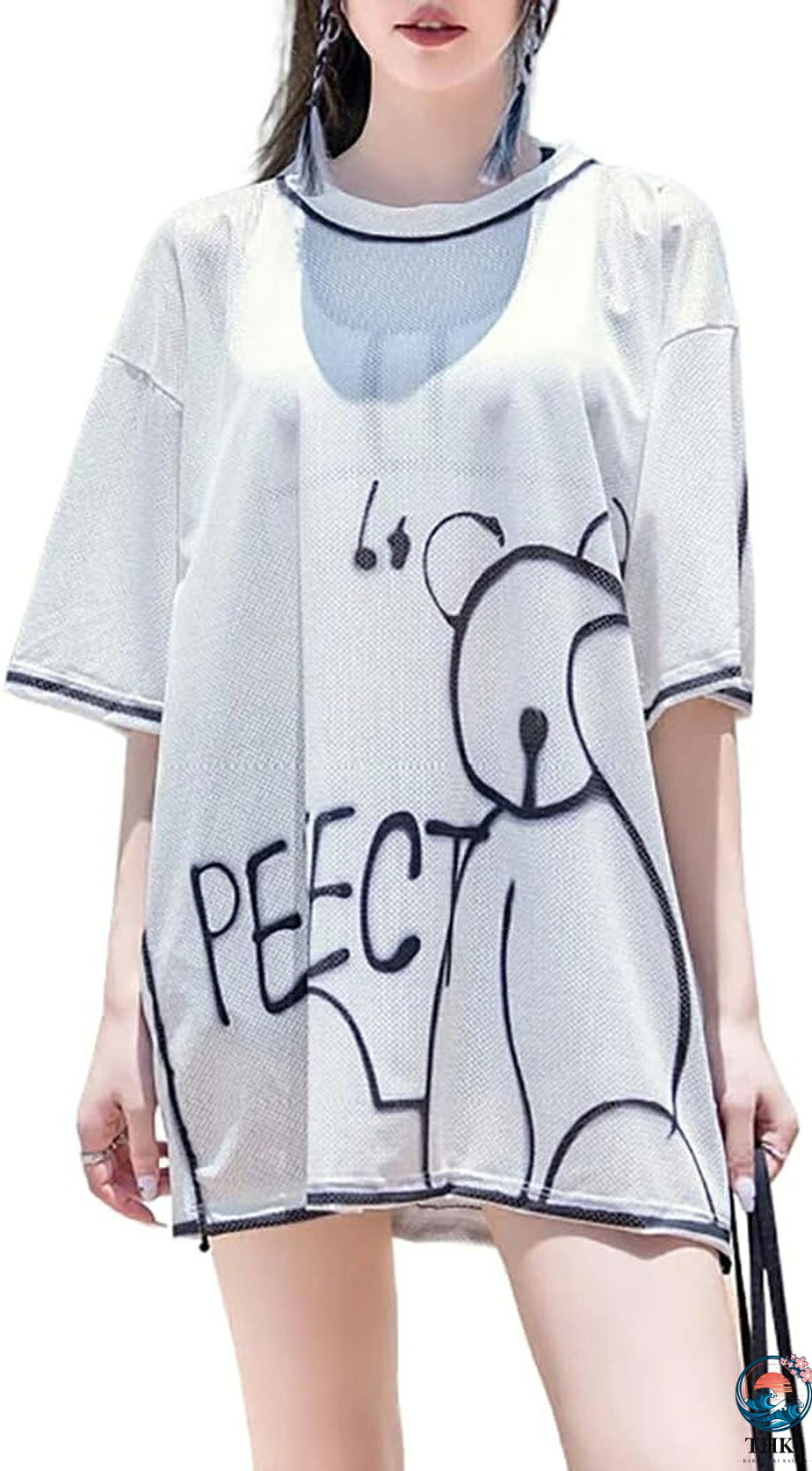 水着 レディース 着痩せ ビーチ スイミング スイムウェア半袖 シアートップス tシャツ 3点セット ビキニ 体型カバー セパレート 韓国 おしゃれ 露出控えめ 大きいサイズ 水陸両用