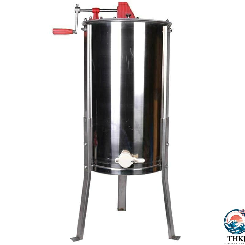 ステンレス 採蜜機 蜂蜜分離器 手動式 遠心分離機 プロフェッショナル 蜂蜜分離器 ハニースピナー ステンレス 採蜜機 養蜂器具 (ステン