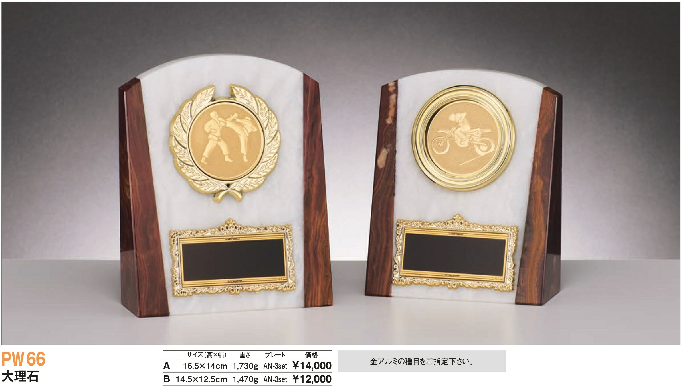 楯 トロフィー 各種競技 PW66/AN-3set