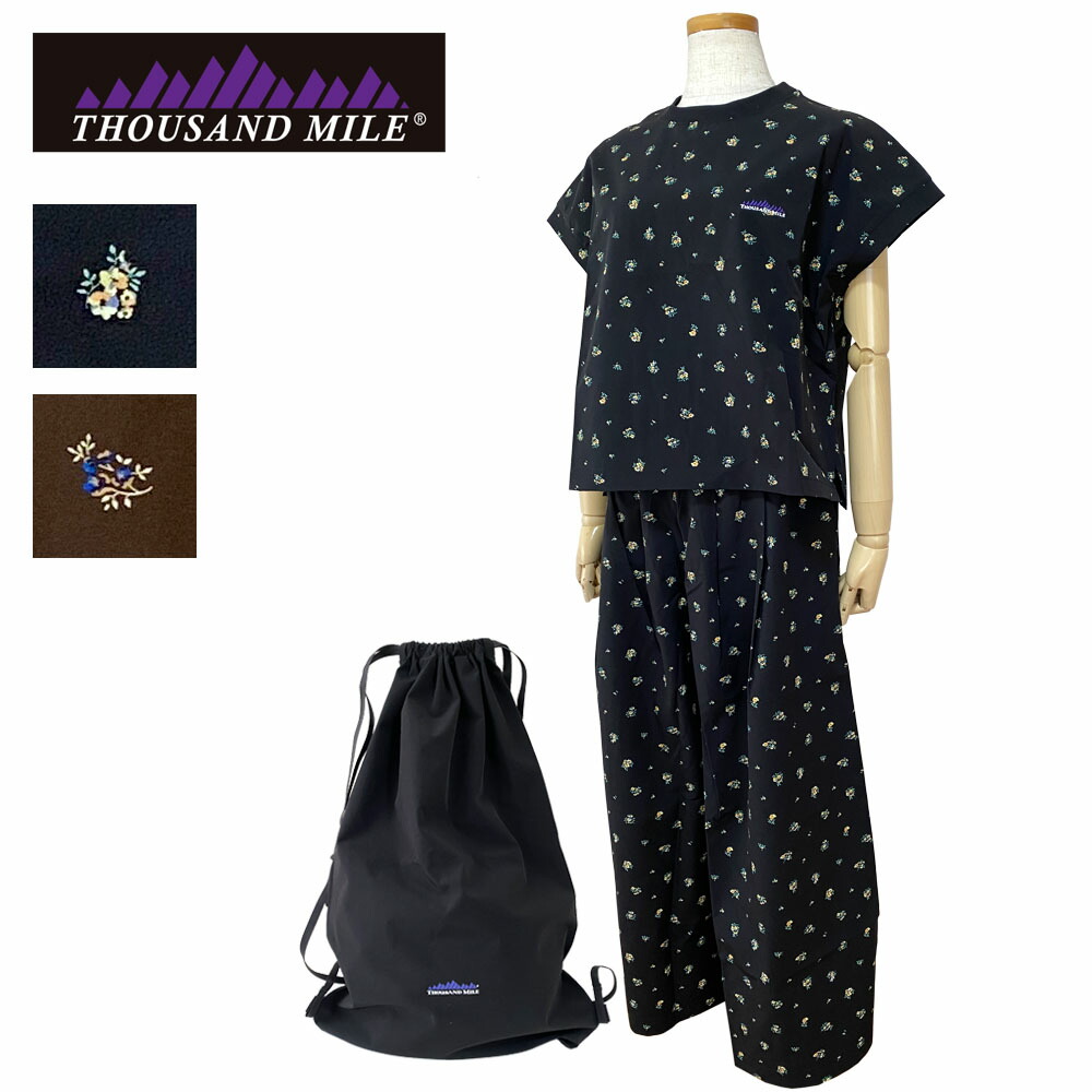 【2026SS】 THOUSAND MILE サウザンドマイル FRENCH SLEEVE SHIRT & LONG PANTS SET フレンチスリーブシャツ＆ロングパンツセット レディース TM261QP00042｜TROPHY SMITH（トロフィー）