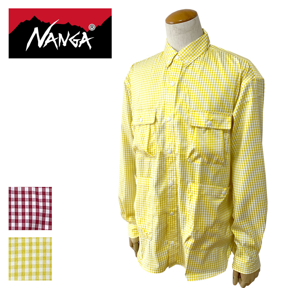 【2025SS】 NANGA ナンガ GINGHAM CHECK CAMP SHIRT ギンガムチェック キャンプシャツ メンズ N2500-1I505A