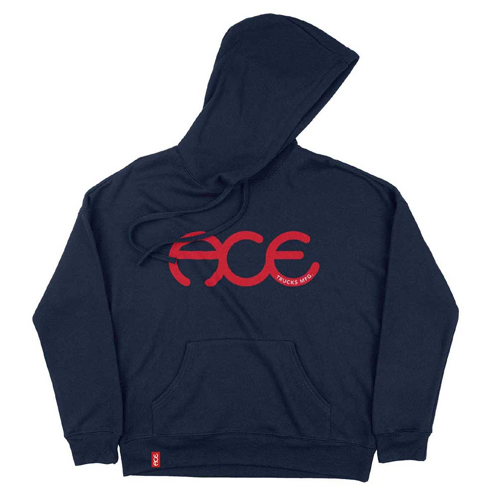 L大きさ ACE TRUCKS エーストラックス RINGS HOODIE PULLOVER PARKA (NAVY) ティーシャツパーカー 裏起毛【滑るゲーム盤/SKATEBOARD】