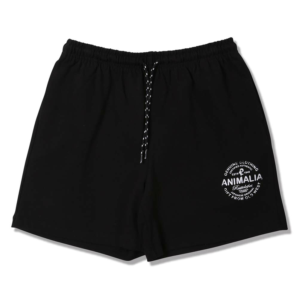 【20%OFF】ANIMALIA アニマリア Sweat Shorts - STAMP - (BLACK) スウェットショーツ ショートパンツ