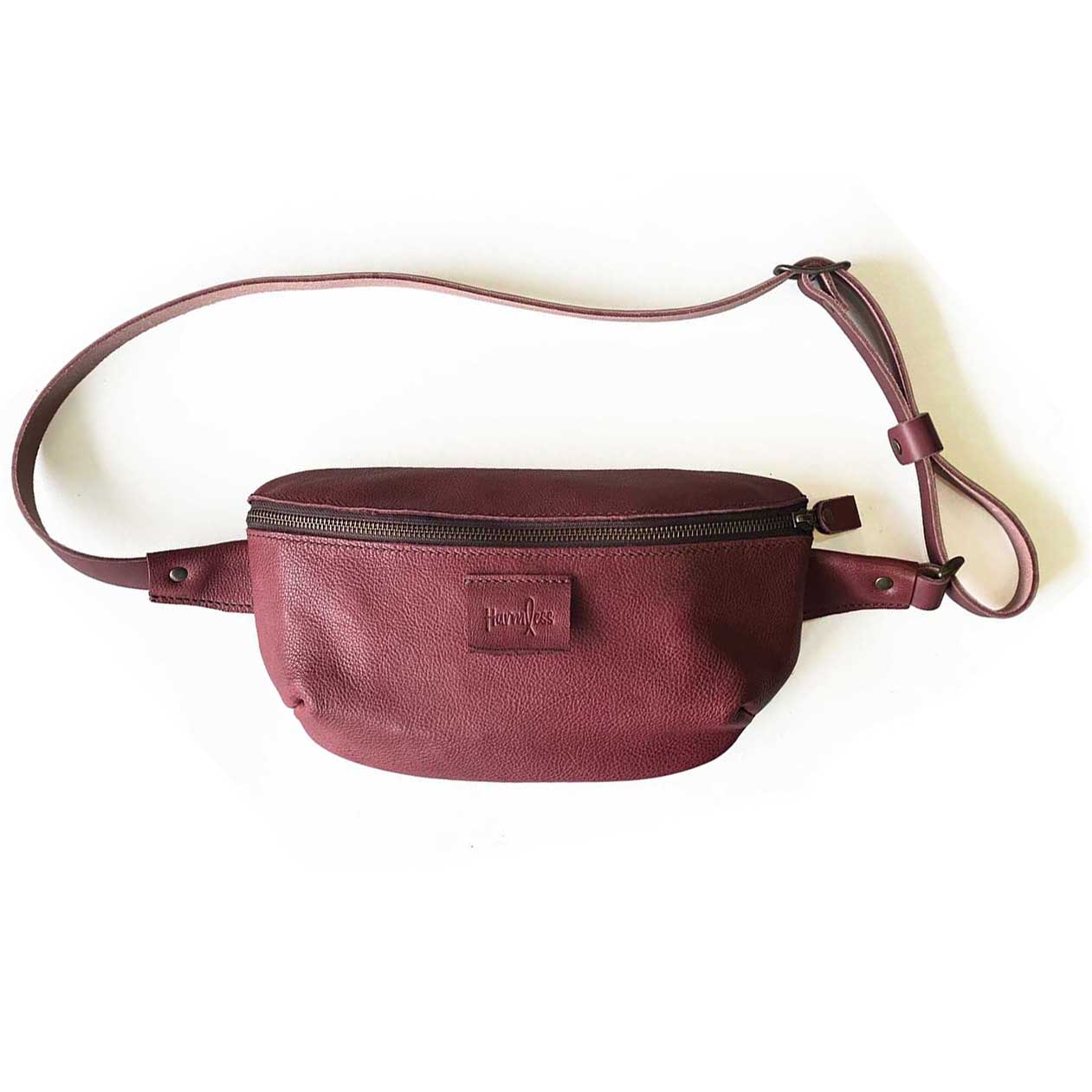 【牛皮】Harmless ハームレス 上半身御徒面子 酉の方角御徒面子 (バーガンディー BURGUNDY WINRED ブドウ酒赤いこと) 御手々御手伝いさん 100％本革当て嵌める 罪のない 日本製 MADE IN JAPAN ボディバッグ・ウエストポーチ-バッグ