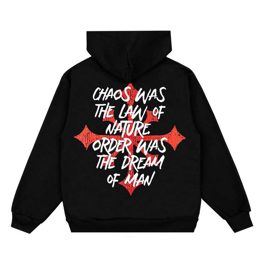 DISORDER ディスオーダー LAW OF CHAOS HOODIE (BLACK) プルオーバーパーカー