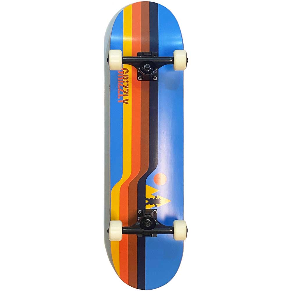 8.0【20%OFF】GRIZZLY グリズリー RETRO LINES SKATEBOARD COMPLETE DECK スケボー コンプリート 完成品 組み立て済み 安心の有名スケートボードブランド