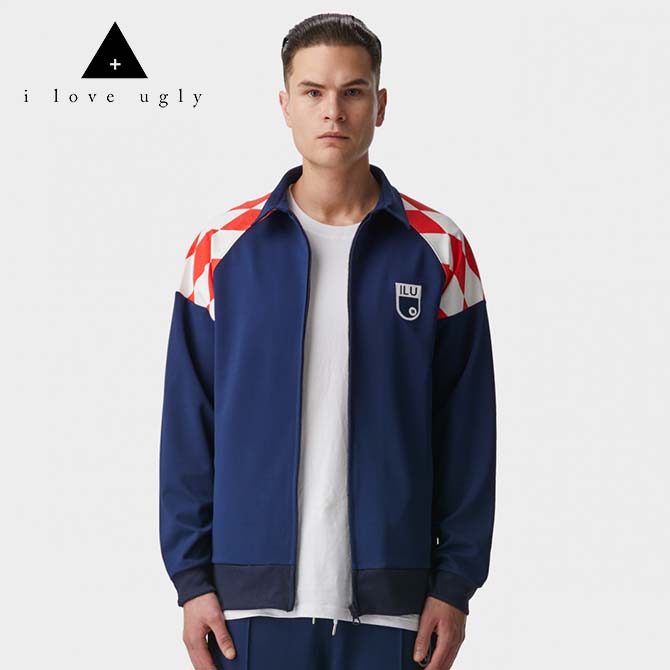 Mサイズ【30%OFF】I LOVE UGLY(アイラブアグリー) ANTON TRACK JACKET (RUSSIAN BLUE) トラックジャケット ジャージ アウター