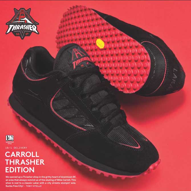 楽天市場 セール Sale Thrasher スラッシャー Lakai ラカイ Carroll Thrasher Edition Black Red Suede スニーカー シューズ Tropicana 神戸