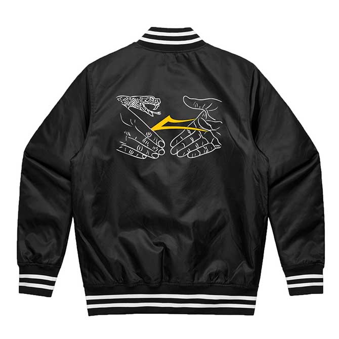 【30%OFF】【M/XL】DOOM SAYERS(ドゥームセイヤーズ) × LAKAI(ラカイ) BOMBER JACKET (BLACK) 上衣 アウター