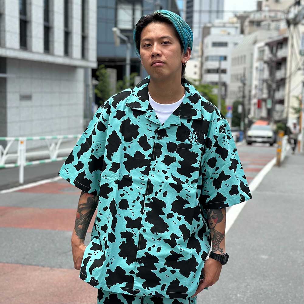 楽天市場】【30%OFF】LEFLAH レフラー 総柄切り替え半袖シャツ