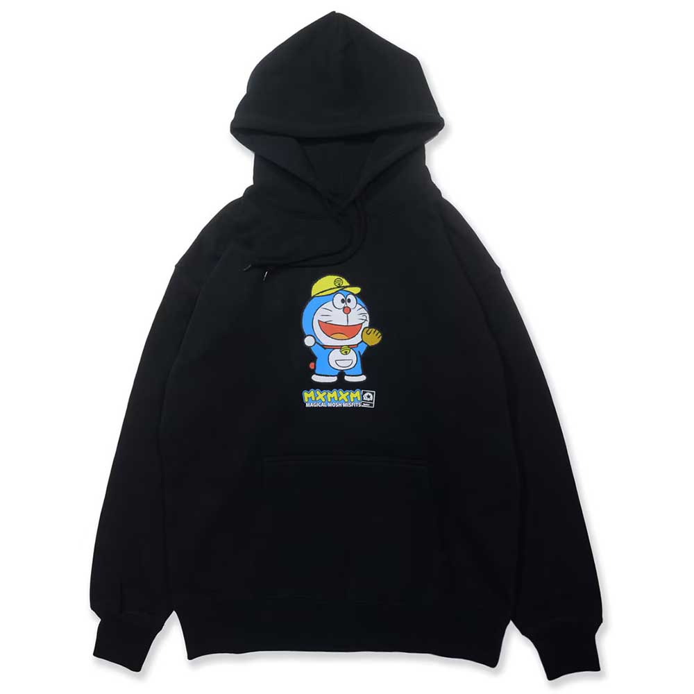 【20%OFF】I’m Doraemon ☆ MAGICAL MOSH MISFITS マジカルモッシュミスフィッツ MxMxM  ドラえもんとジャイアンとベイスボール HOODIE (BLACK) ティーシャツパーカー