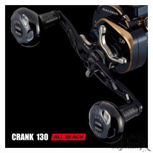 【送料無料】【お取り寄せ】リブレ（メガテック）CRANK 130 Bシリーズ（クランク 130 Bシリーズ）【オールブラック】【センターナット付】ベイト用 カスタムハンドル