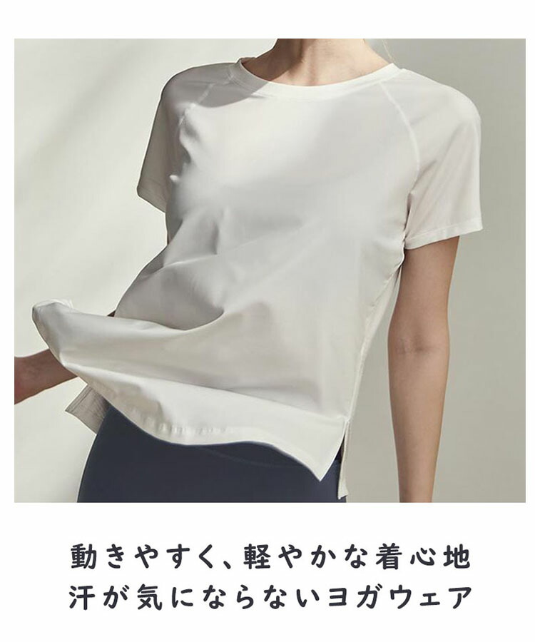 市場 ヨガウェア フィットネスウェア スポーツウェア トップス Tシャツ レディース 半袖 ランニング