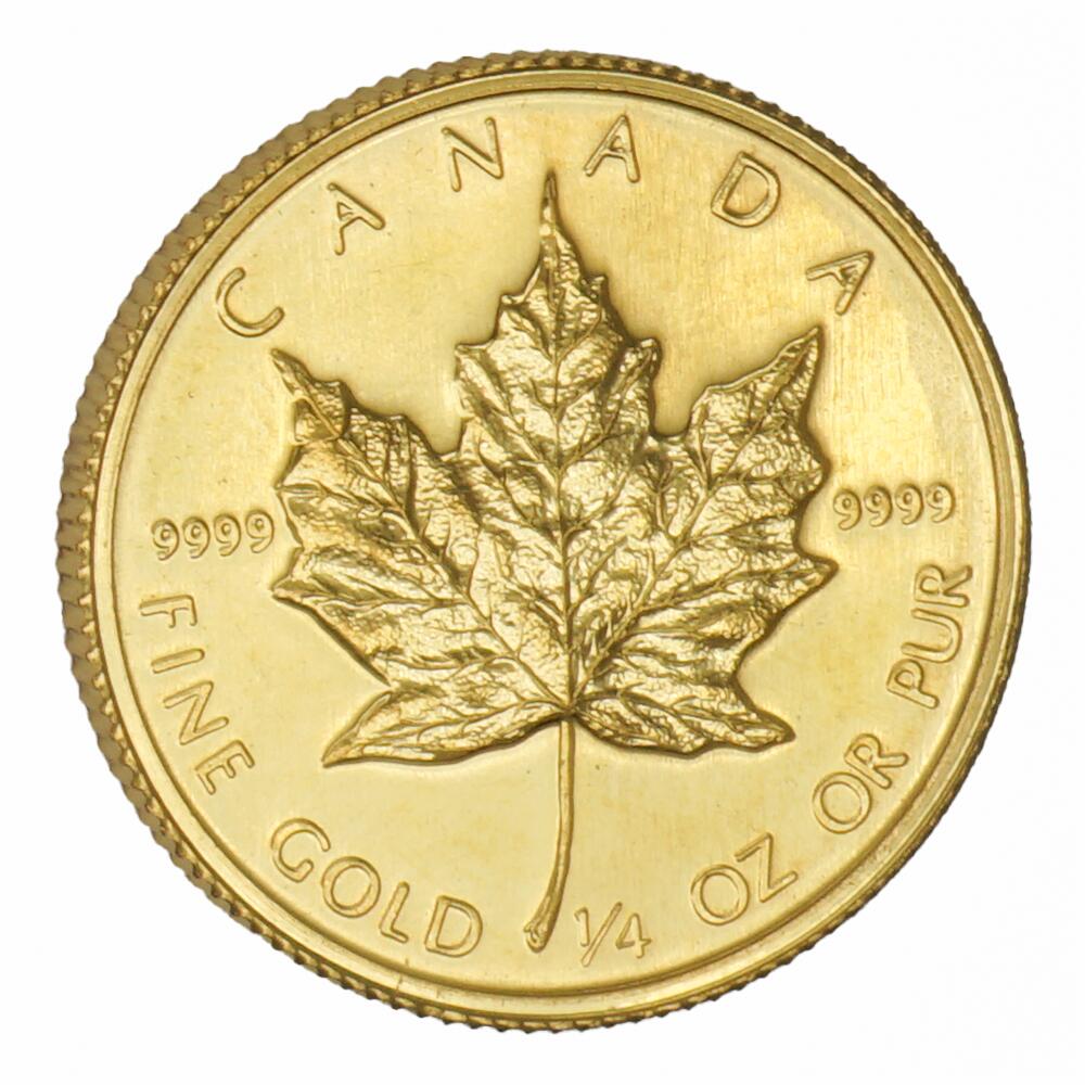 ★メイプルリーフ金貨 1/4oz エリザベス　2世 約7.8g 純金 1枚 ☆メイプルリーフ金貨 1/4oz エリザベス 2世 約7.8g 純金 1枚の