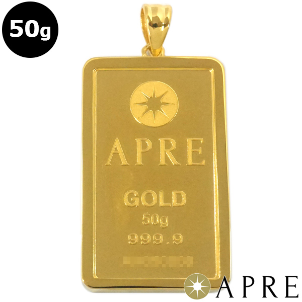 楽天市場 新品 24金 純金 インゴット ペンダントトップ 100g ゴールドバー Apre Gold Ber 枠シルバー Apre