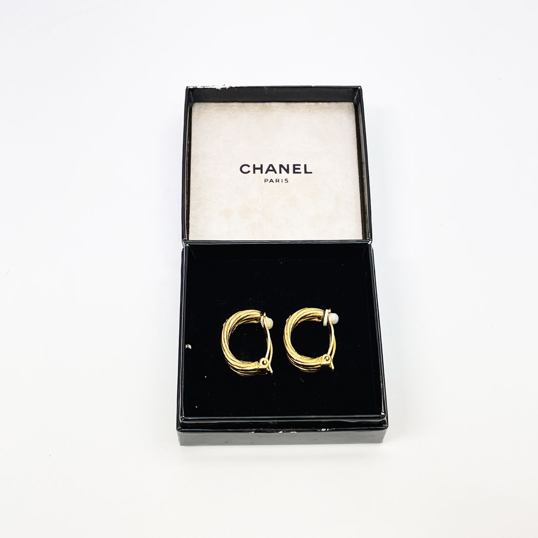 CHANEL シャネル ヴィンテージ 20392951 レディース ゴールド フープ 