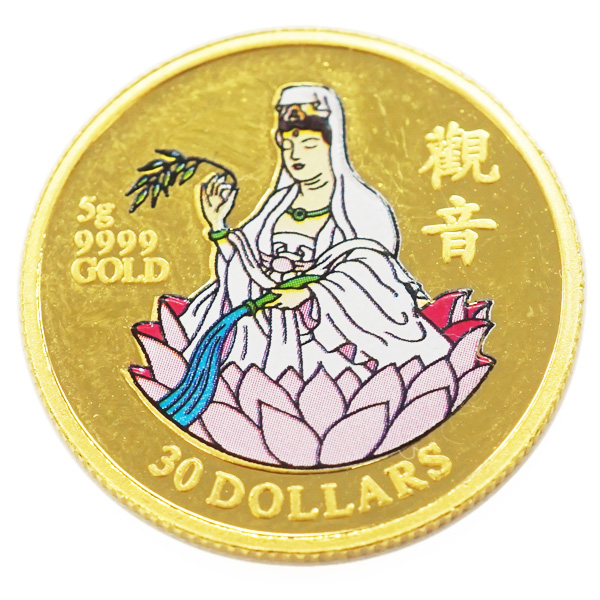 楽天市場】【中古A/美品】 24金 メイプルリーフ 金貨 1/10オンス 1