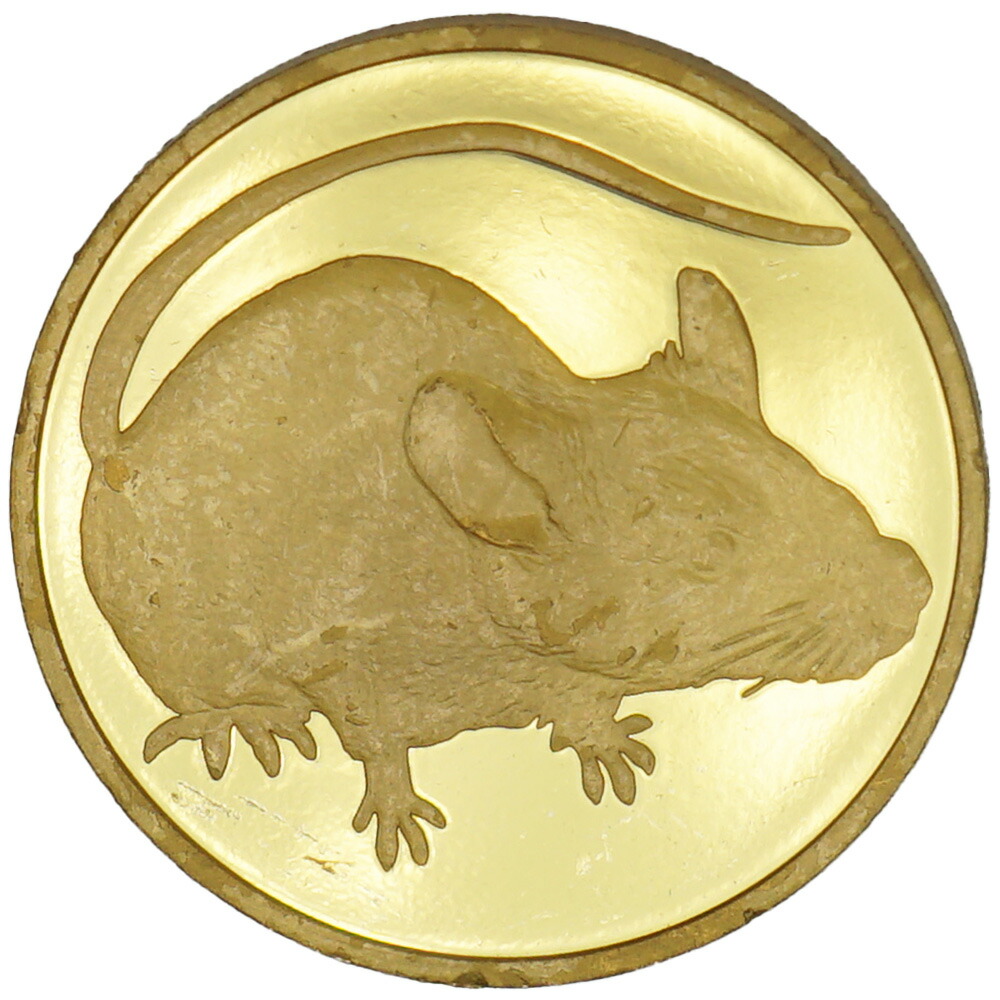 【中古B/標準】 メダル 純金干支 メダル 令和二年 子 2020年 1/4oz 1/4オンス 造幣局品位証明刻印あり 24金 K24   20515001091