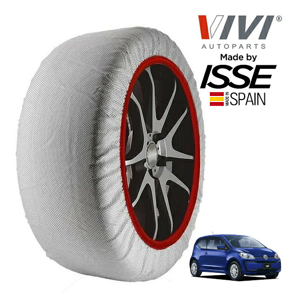 【VIVI正規品 ISSE製造】 ヴィヴィ イッセ SNOW SOCKS フォルクスワーゲン アップ! ムーブアップ! DBA-AACHY 175/65R14 14インチ フロント スノーソックス 布製 タイヤ チェーン 非金属 スペイン製｜トラックチューナーズ店