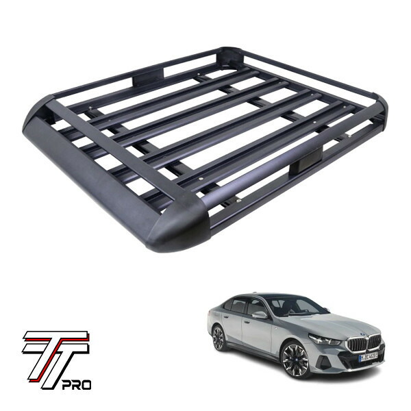 P10倍 エントリー 【TT PRO正規品】 汎用 組立式 アルミ ルーフラック カーゴラック カーゴバスケット 耐荷重200kg 440LB ブラック BMW 5シリーズ G60 G61