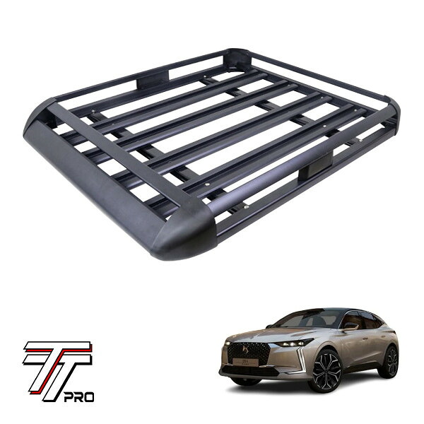 P10倍 エントリー 【TT PRO正規品】 汎用 組立式 アルミ ルーフラック カーゴラック カーゴバスケット 耐荷重200kg 440LB ブラック DSオートモビル DS4 D41