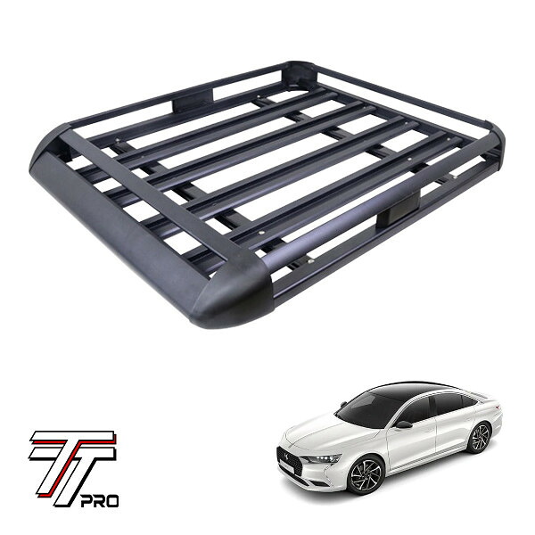 P10倍 エントリー 【TT PRO正規品】 汎用 組立式 アルミ ルーフラック カーゴラック カーゴバスケット 耐荷重200kg 440LB ブラック DSオートモビル DS9 X835