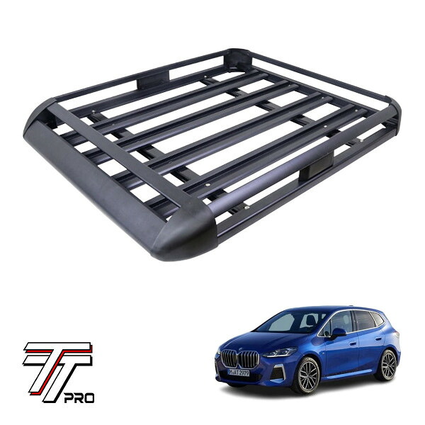 P10倍 エントリー 【TT PRO正規品】 汎用 組立式 アルミ ルーフラック カーゴラック カーゴバスケット 耐荷重200kg 440LB ブラック BMW 2シリーズ U06 G42