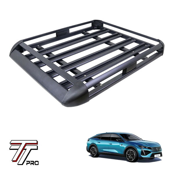 P10倍 エントリー 【TT PRO正規品】 汎用 組立式 アルミ ルーフラック カーゴラック カーゴバスケット 耐荷重200kg 440LB ブラック プジョー 408 P54