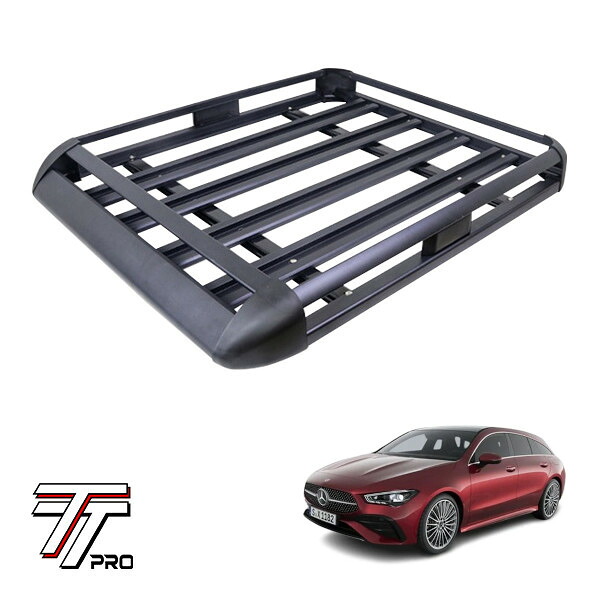 P10倍 エントリー 【TT PRO正規品】 汎用 組立式 アルミ ルーフラック カーゴラック カーゴバスケット 耐荷重200kg 440LB ブラック メルセデスベンツ CLAクラス シューティングブレーク X118