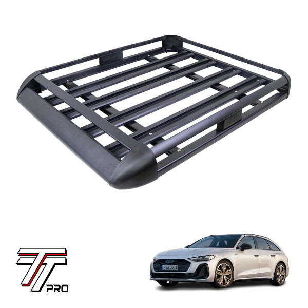 P10倍 エントリー 【TT PRO正規品】 汎用 組立式 アルミ ルーフラック カーゴラック カーゴバスケット 耐荷重200kg 440LB ブラック アウディ A5アバント B10