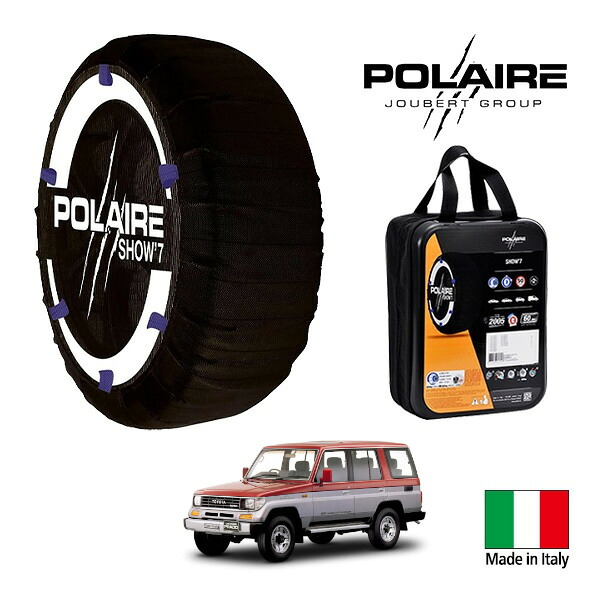 P10倍 エントリー 【POLAIRE正規品】ポレア ポレイル SNOW SOCKS Show7 トヨタ ランドクルーザープラド LJ78G 215/80R16 16インチ 4WD スノーソックス 布製 タイヤ チェーン 非金属 イタリア製 7,000円