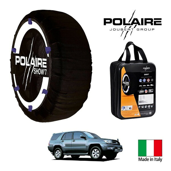 P10倍 エントリー 【POLAIRE正規品】ポレア ポレイル SNOW SOCKS Show7 トヨタ ハイラックスサーフ VZN215W 265/70R16 16インチ 4WD スノーソックス 布製 タイヤ チェーン 非金属 イタリア製