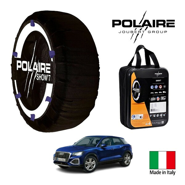 P10倍 エントリー 【POLAIRE正規品】ポレア ポレイル SNOW SOCKS Show7 アウディ Q2 35TDI クワトロ Sライン 3DA-GADFG 215/55R17 17インチ 4WD スノーソックス 布製 タイヤ チェーン 非金属 イタリア製