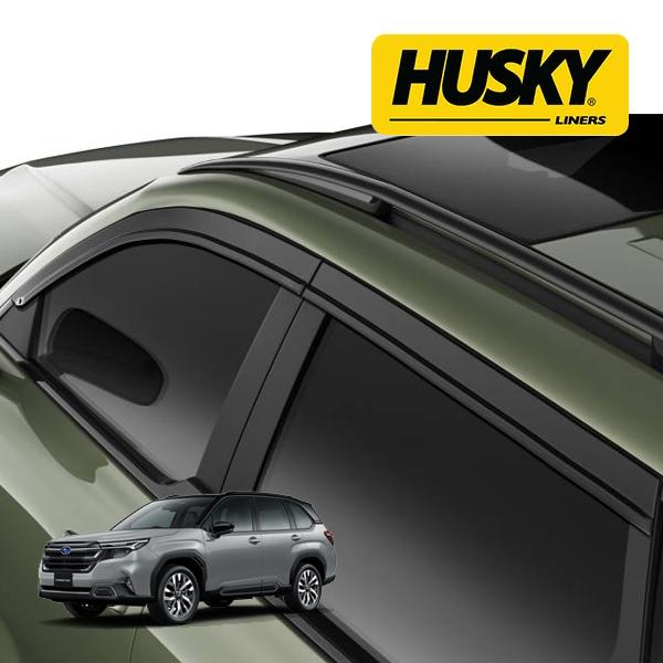 【HUSKY LINERS 正規品】スバル SUBARU フォレスター SL系 令和7年4月-現行 ドアバイザー サイドバイザー ウインドウバイザー フロント リア 前後 左右分 4枚セット スモーク 両面テープ ハスキーライナーズ|トラックチューナーズ店