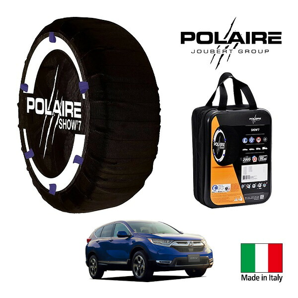 P10倍 エントリー 【POLAIRE正規品】ポレア ポレイル SNOW SOCKS Show7 ホンダ CR-V ハイブリッド RT6 235/60R18 18インチ 4WD スノーソックス 布製 タイヤ チェーン 非金属 イタリア製