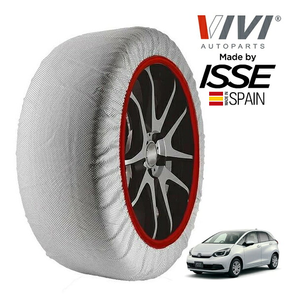 【VIVI正規品 ISSE製造】 ヴィヴィ イッセ SNOW SOCKS ホンダ フィット ベーシック 5BA-GS6 185/60R15 15インチ 4WD スノーソックス 布製 タイヤ チェーン 非金属 スペイン製｜トラックチューナーズ店