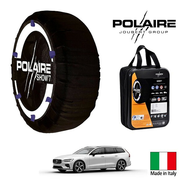 P10倍 エントリー 【POLAIRE正規品】ポレア ポレイル SNOW SOCKS Show7 ボルボ V60 リチャージ アルティメット T6 AWD プラグインハイブリッド 5LA-ZB420P2 235/40R19 19インチ 4WD スノーソックス 布製 タイヤ チェーン 非金属 イタリア製