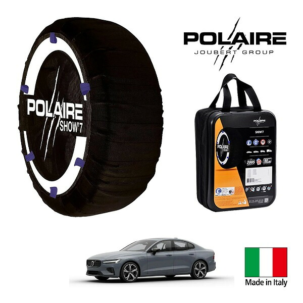 P10倍 エントリー 【POLAIRE正規品】ポレア ポレイル SNOW SOCKS Show7 ボルボ S60 リチャージ アルティメット T6 AWD プラグインハイブリッド 5LA-ZB420P2 235/40R19 19インチ 4WD スノーソックス 布製 タイヤ チェーン 非金属 イタリア製