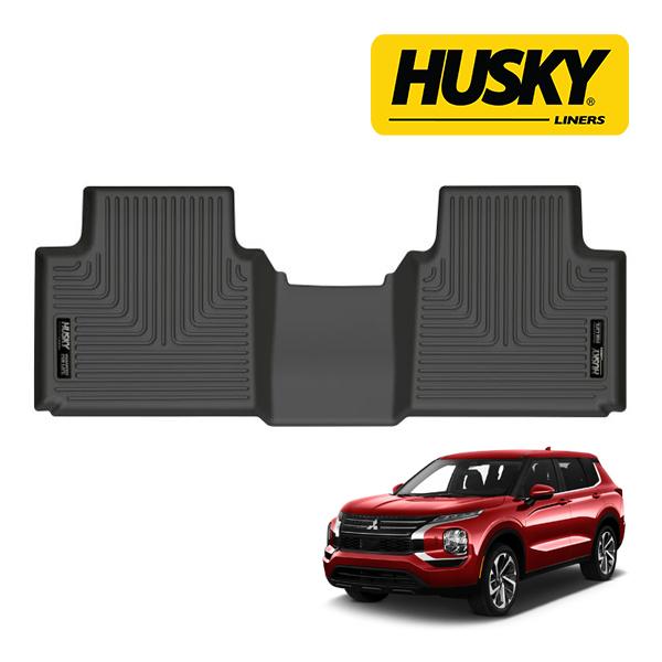 【HUSKY LINERS 正規品】X-act Contour オールウェザーフロアマット ラバーマット ブラック 51481 リア 2列目 後部座席 セカンドシート 三菱 アウトランダーPHEV GN系 ハスキーライナーズ｜トラックチューナーズ店