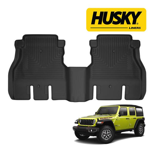【HUSKY LINERS 正規品】X-act Contour オールウェザーフロアマット ラバーマット ブラック 54631 リア 2列目 後部座席 セカンドシート ジープ JL ラングラー4ドア ハスキーライナーズ｜トラックチューナーズ店 17,850円