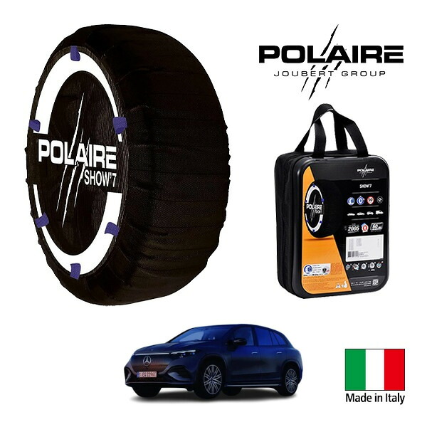 P10倍 エントリー 【POLAIRE正規品】ポレア ポレイル SNOW SOCKS Show7 メルセデス・ベンツ EQS_SUV EQS580 4マチック SUV スポーツ ZAA-296644 275/45R21 21インチ 4WD スノーソックス 布製 タイヤ チェーン 非金属 イタリア製