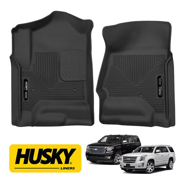 【HUSKY LINERS 正規品】X-act Contour オールウェザーフロアマット ラバーマット ブラック 53111 フロント 1列目 左右分セット 15-20y キャデラック エスカレード | 15-20y シボレー サバーバン タホ | 15-20y GMC ユーコン ハスキーライナーズ｜トラックチューナーズ店