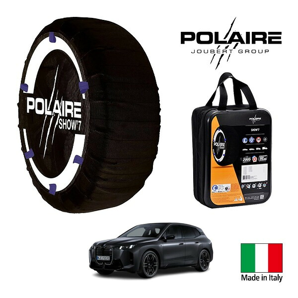 P10倍 エントリー 【POLAIRE正規品】ポレア ポレイル SNOW SOCKS Show7 BMW iX M70 xDrive ZAA-31CF93A 275/40R22 22インチ 4WD スノーソックス 布製 タイヤ チェーン 非金属 イタリア製