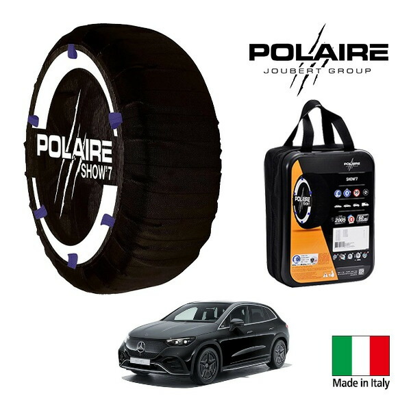 P10倍 エントリー 【POLAIRE正規品】ポレア ポレイル SNOW SOCKS Show7 メルセデス・ベンツ EQE_SUV EQE350 4マチック SUV ZAA-294612 235/55R19 19インチ 4WD スノーソックス 布製 タイヤ チェーン 非金属 イタリア製